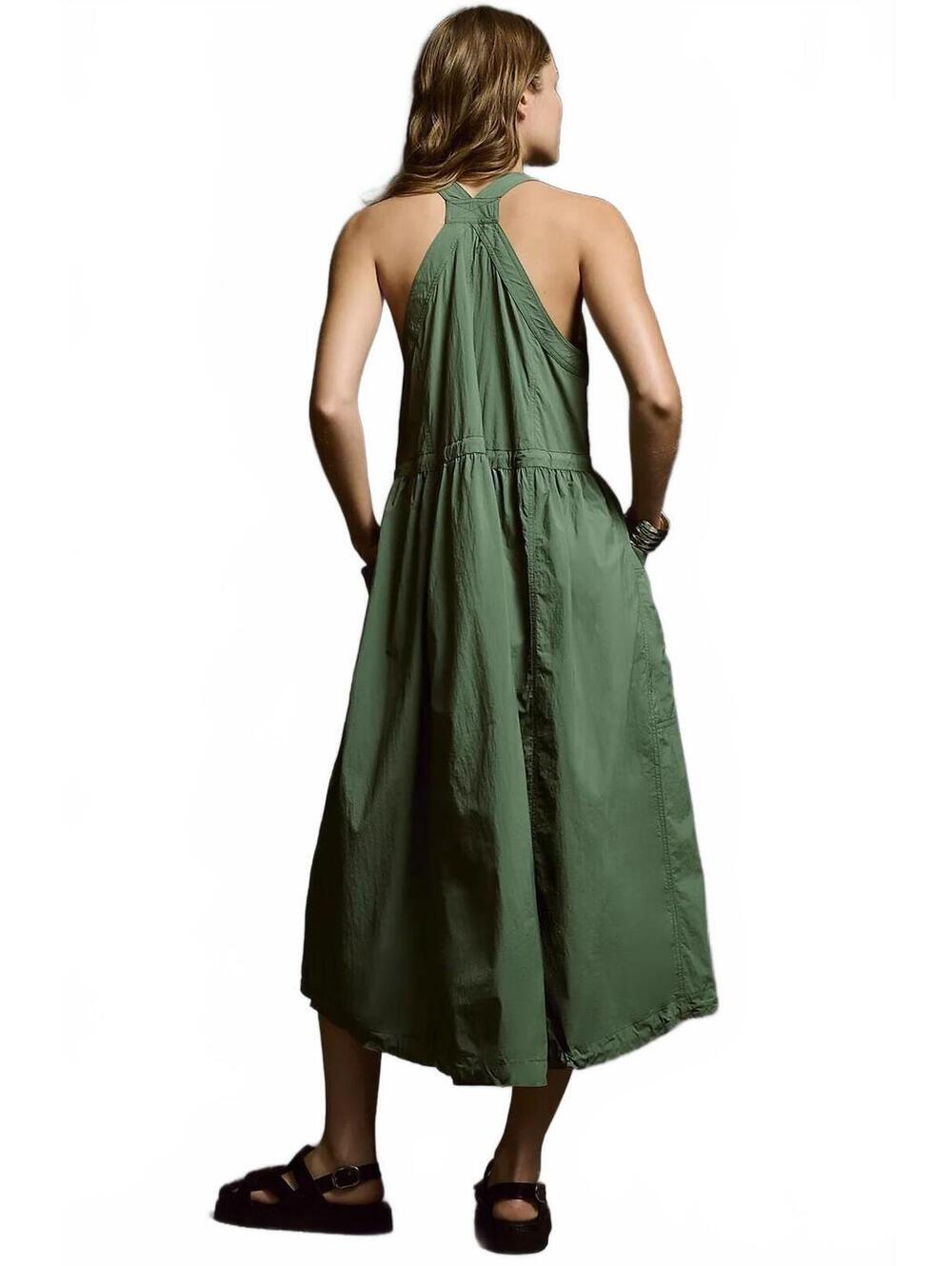 $128 Daily Practice Anthropologie Free Fall Midi Dress color Moss Size XL #1308 - Picture 4 of 12